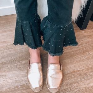 Black detailed Flare Jeans